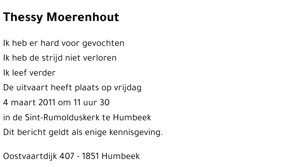 Thessy MOERENHOUT