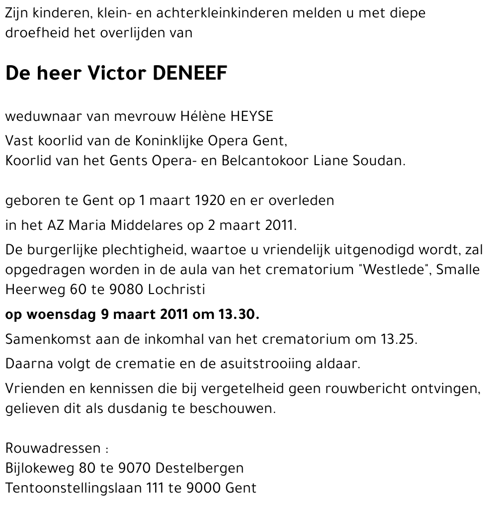 Victor DENEEF
