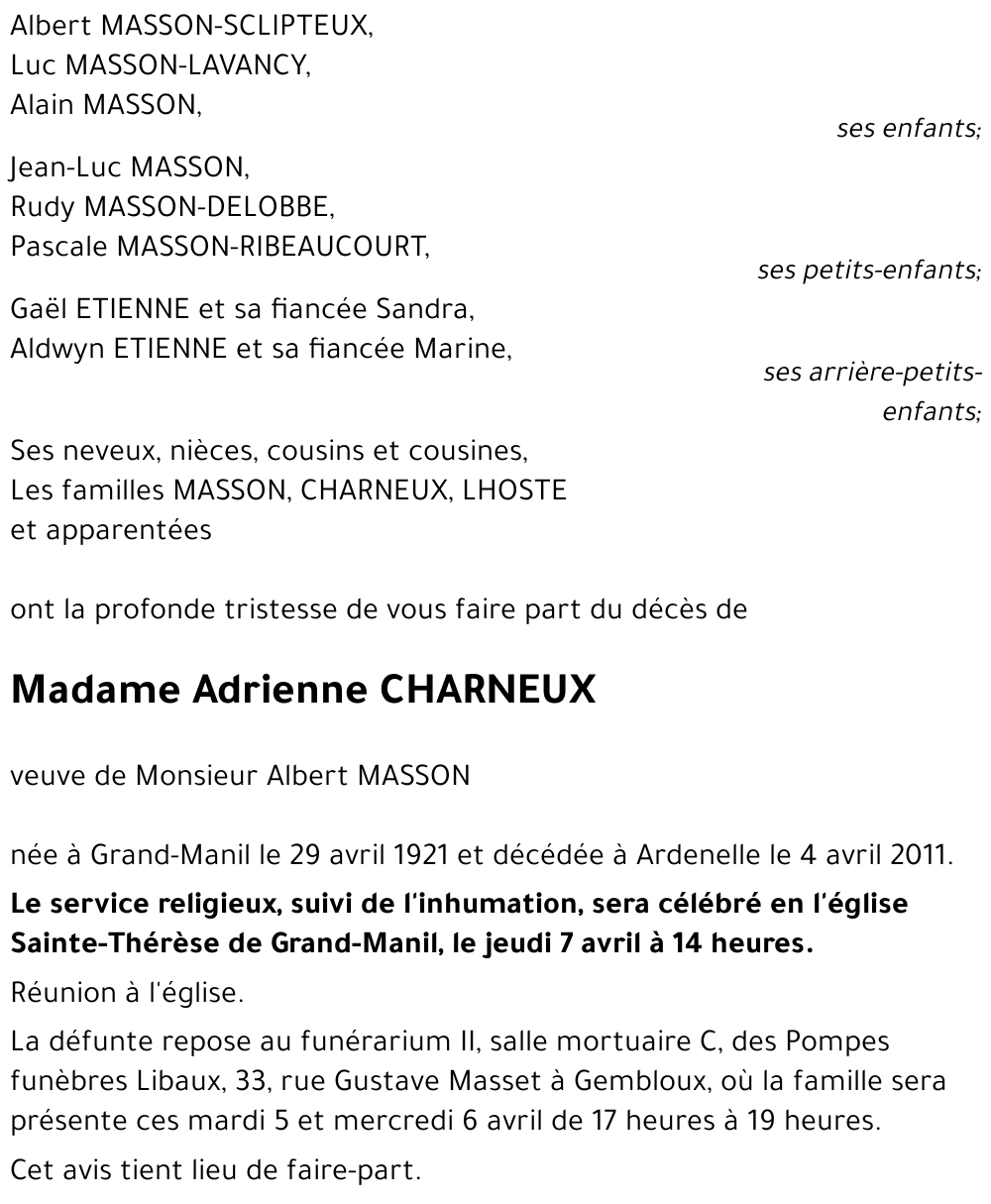Adrienne CHARNEUX