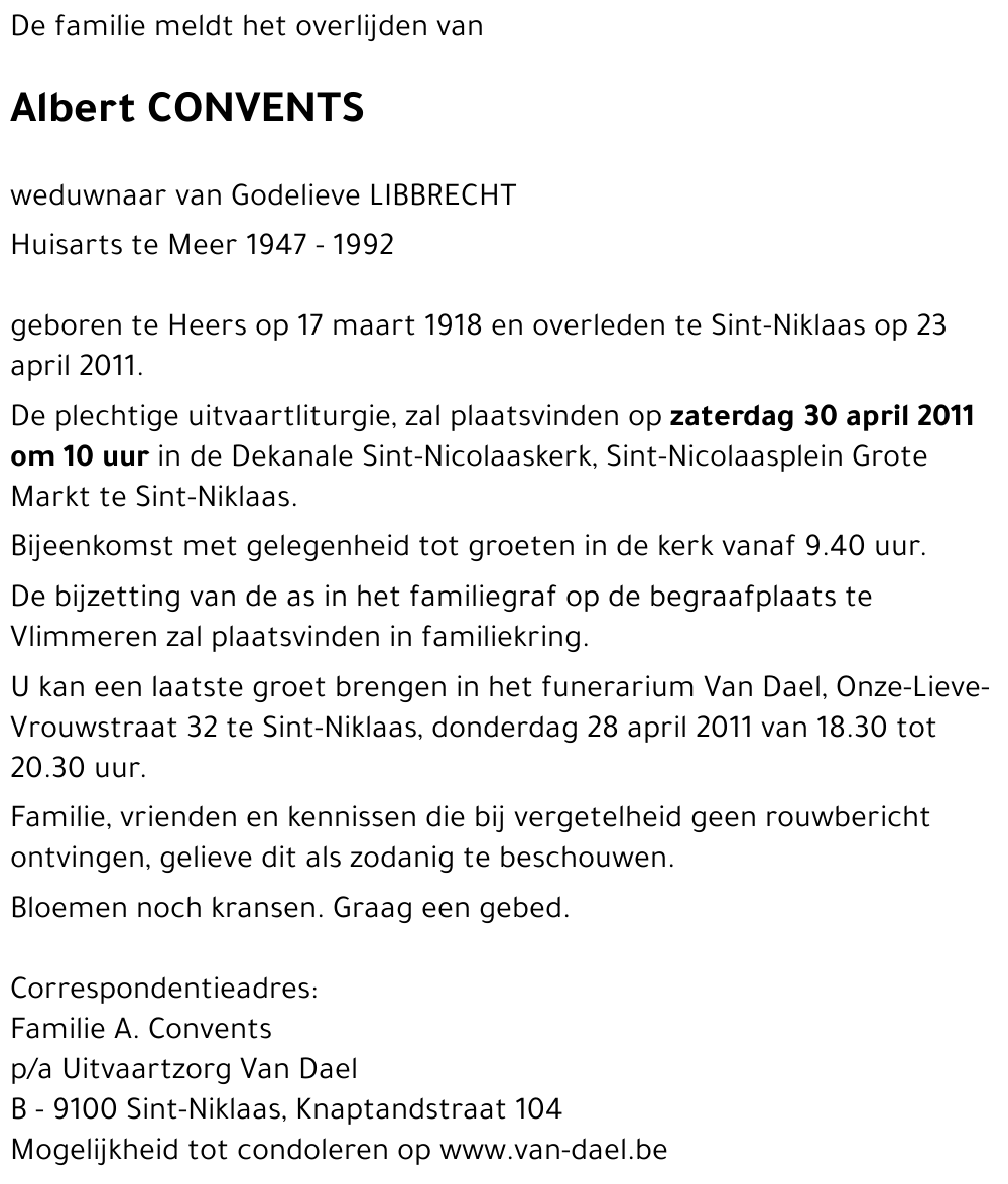 Albert CONVENTS