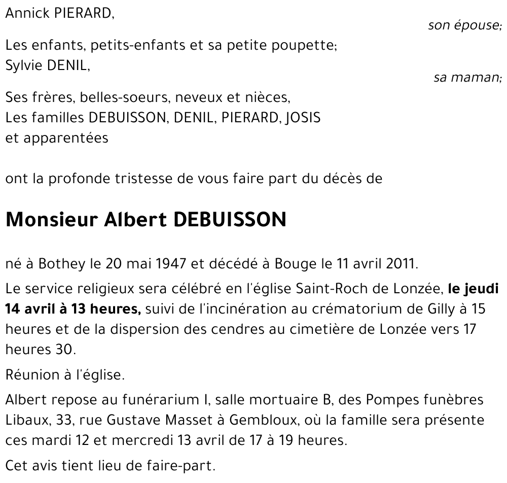 Albert DEBUISSON