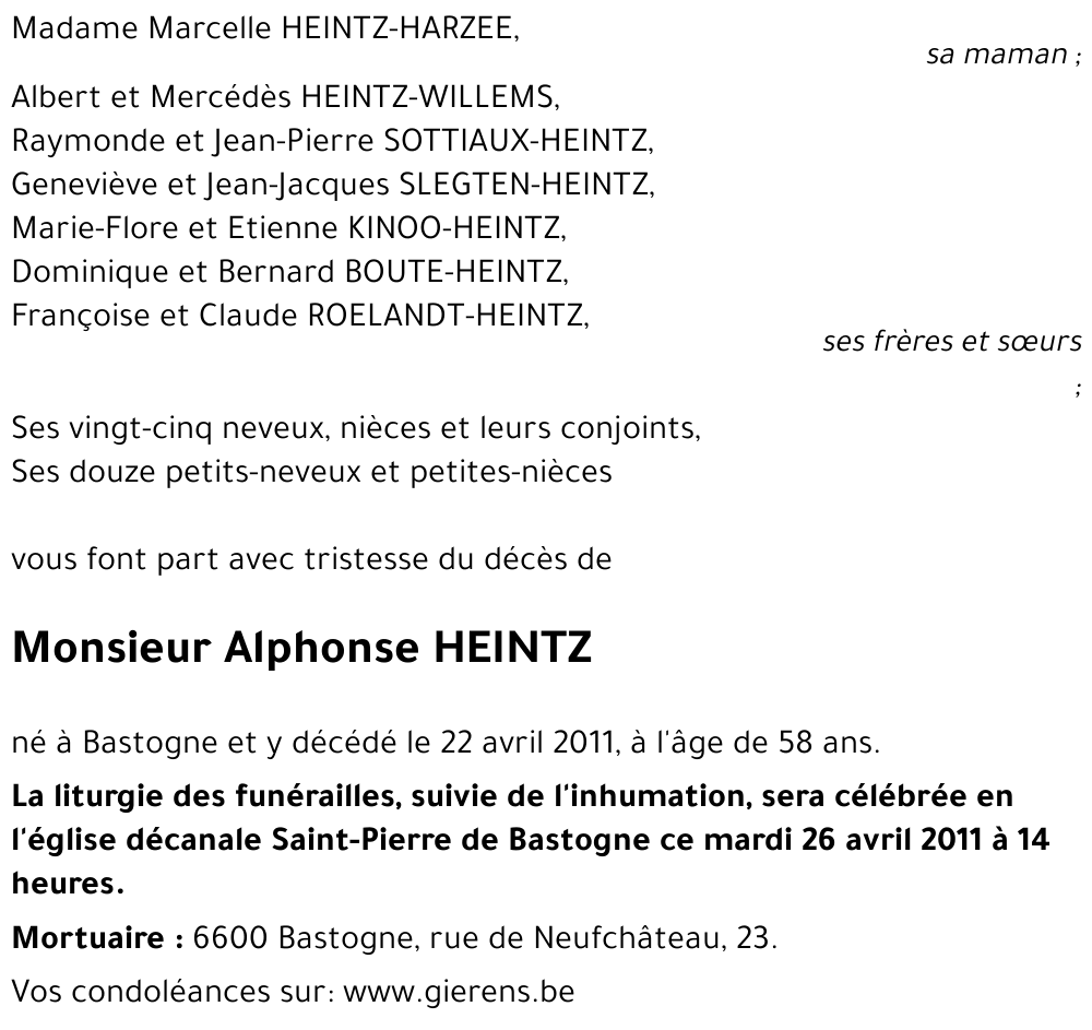 Alphonse HEINTZ
