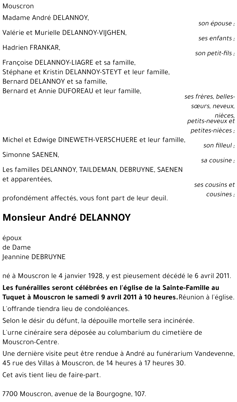 André DELANNOY