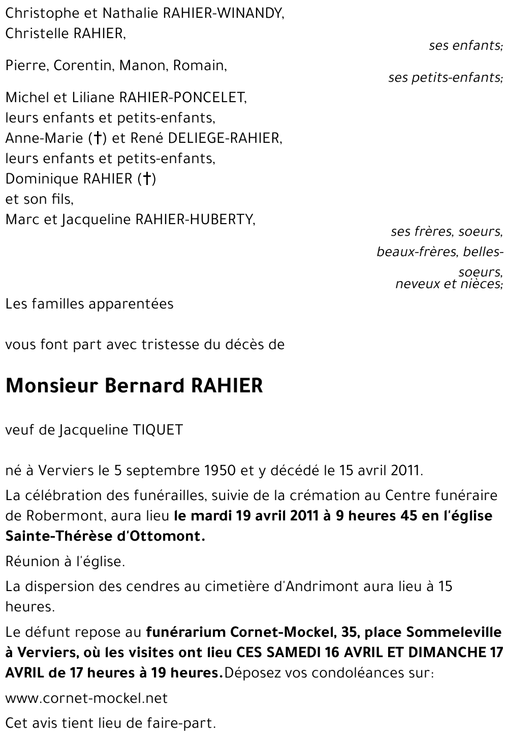 Bernard RAHIER