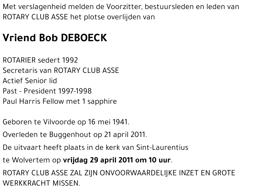 Bob DEBOECK