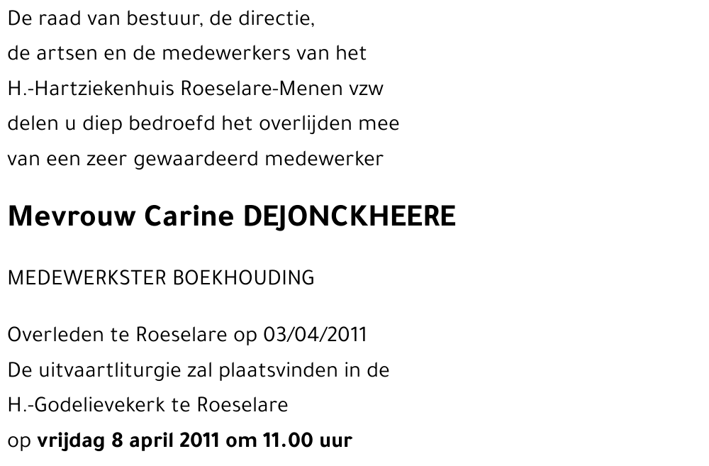 Carine DEJONCKHEERE