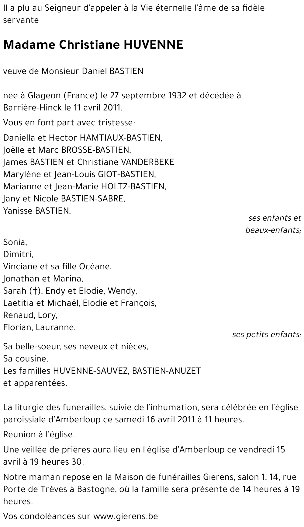 Christiane HUVENNE