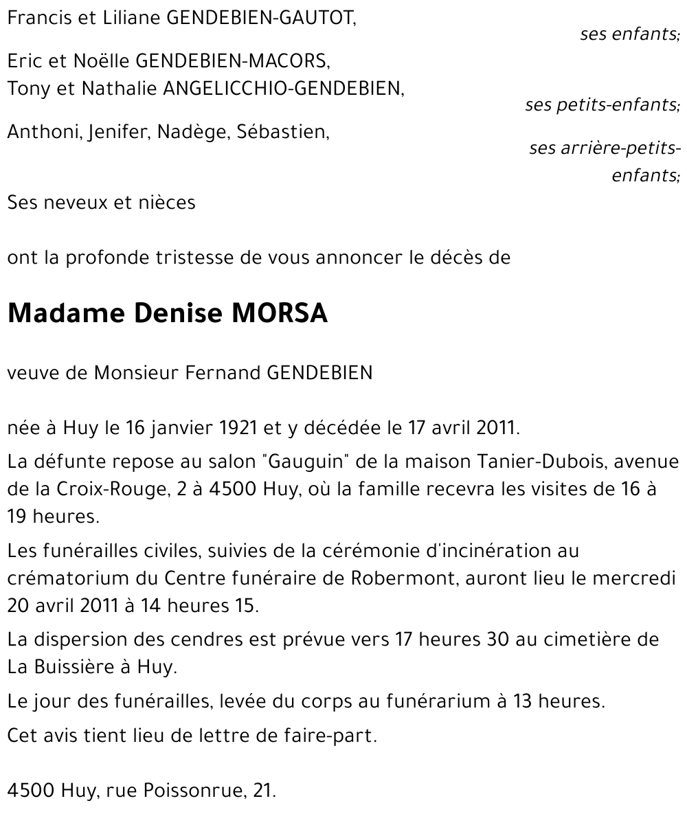 Denise MORSA