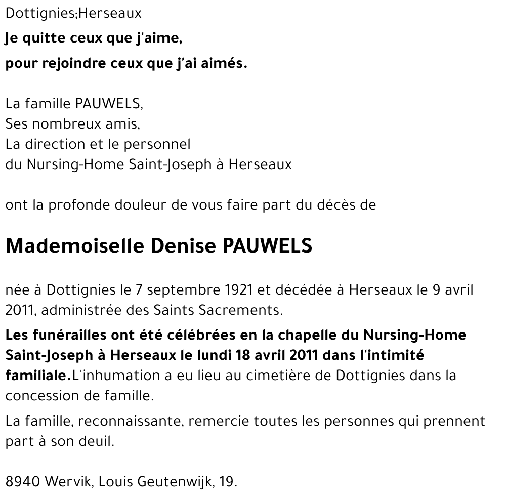 Denise PAUWELS