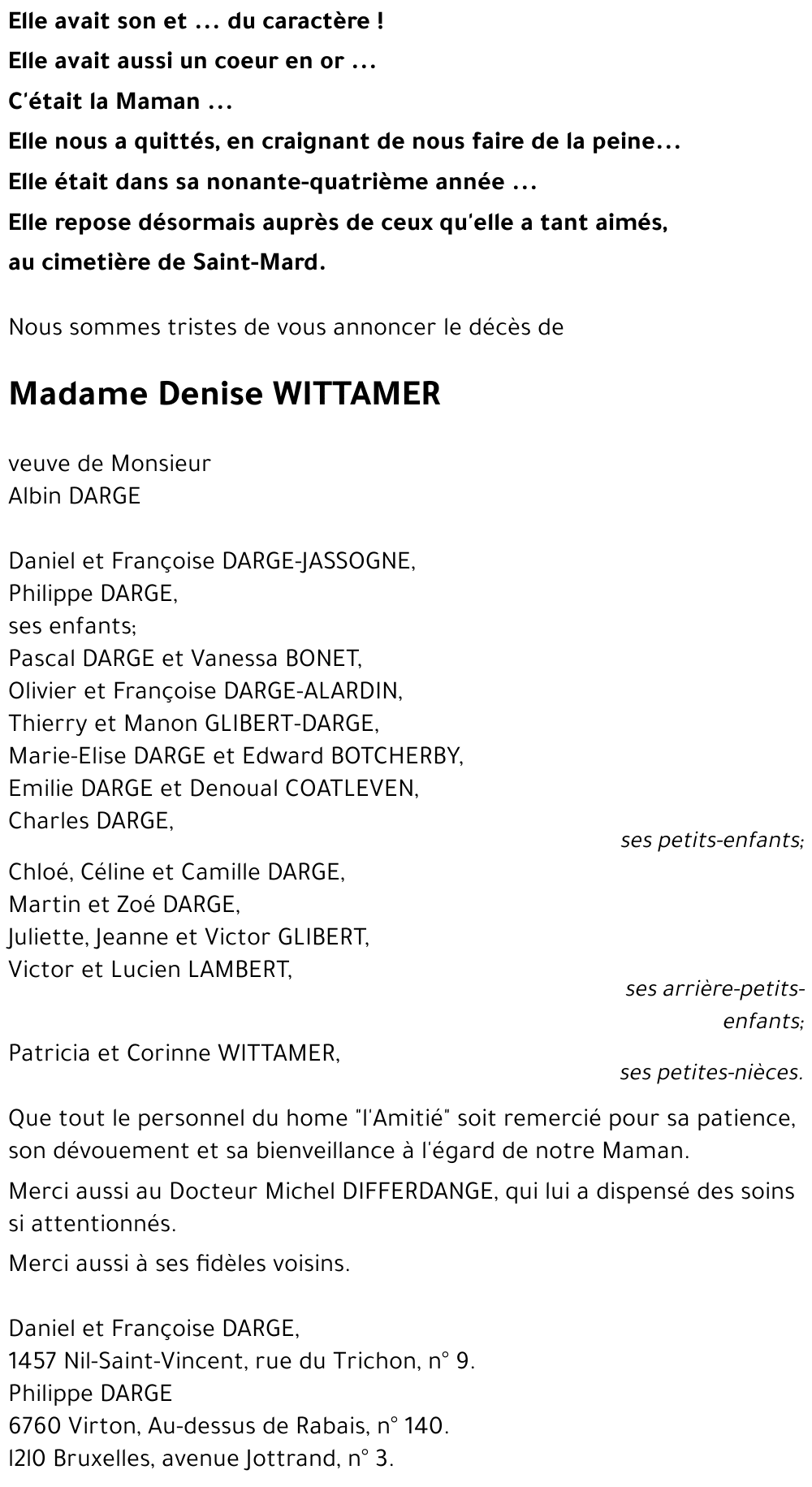 Denise WITTAMER
