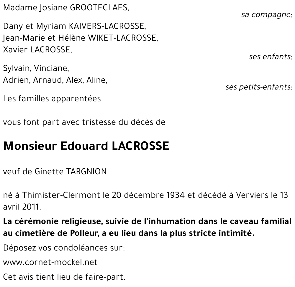 Edouard LACROSSE