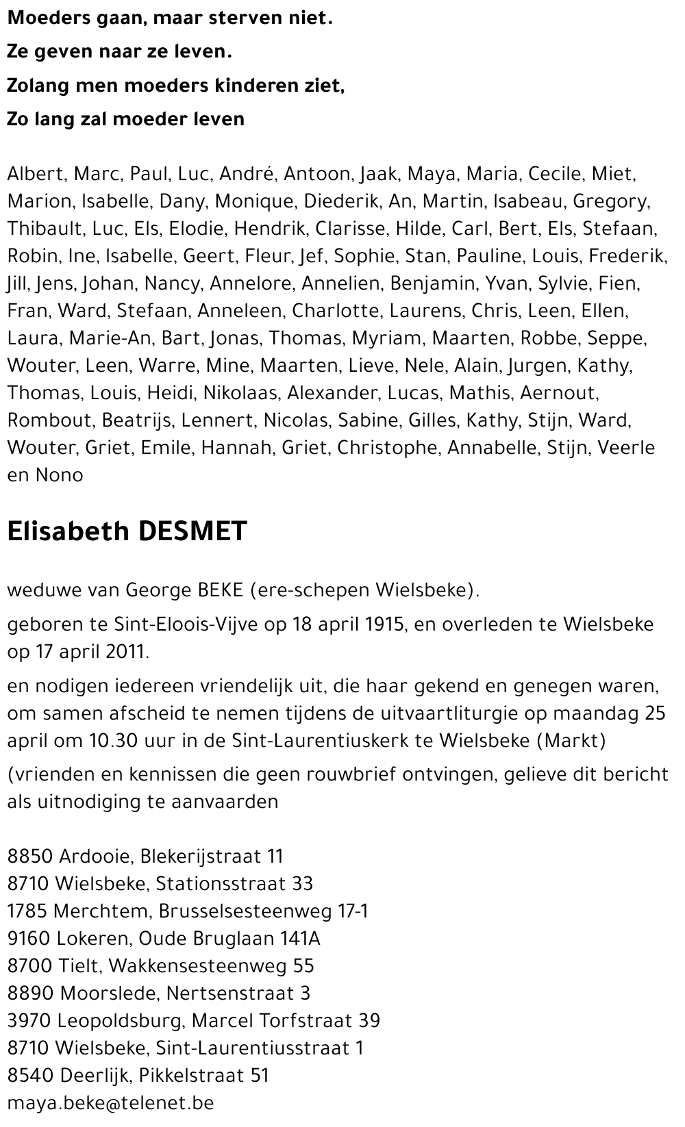 Elisabeth DESMET