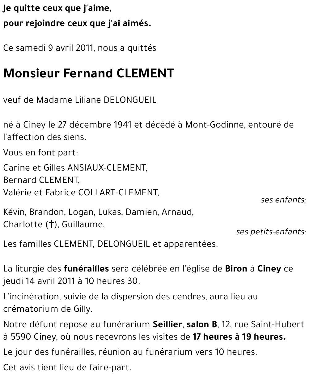 Fernand CLEMENT