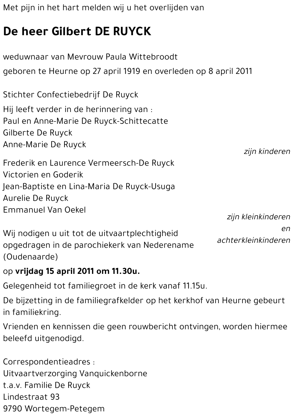 Gilbert De Ruyck