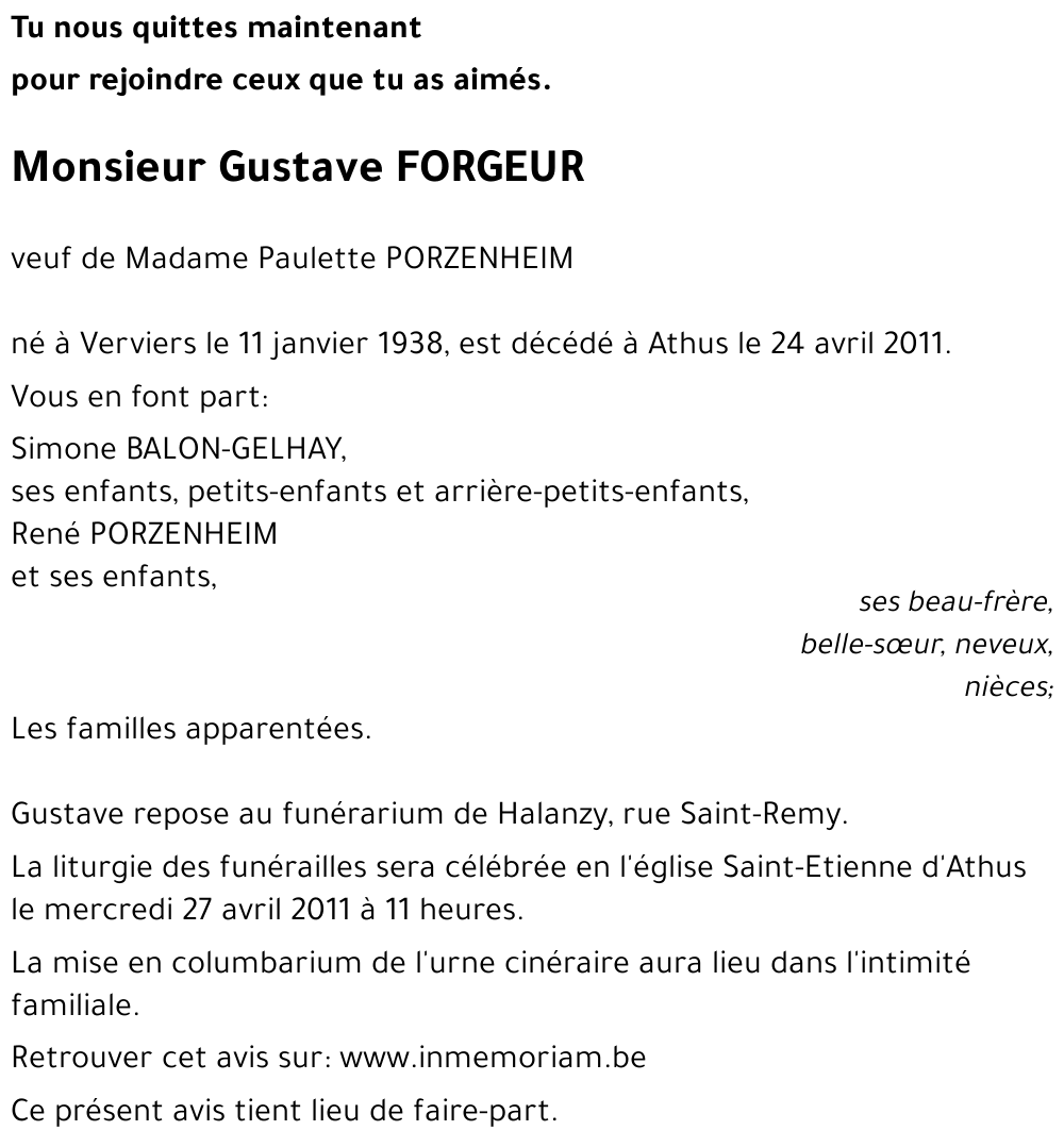 Gustave forgeur