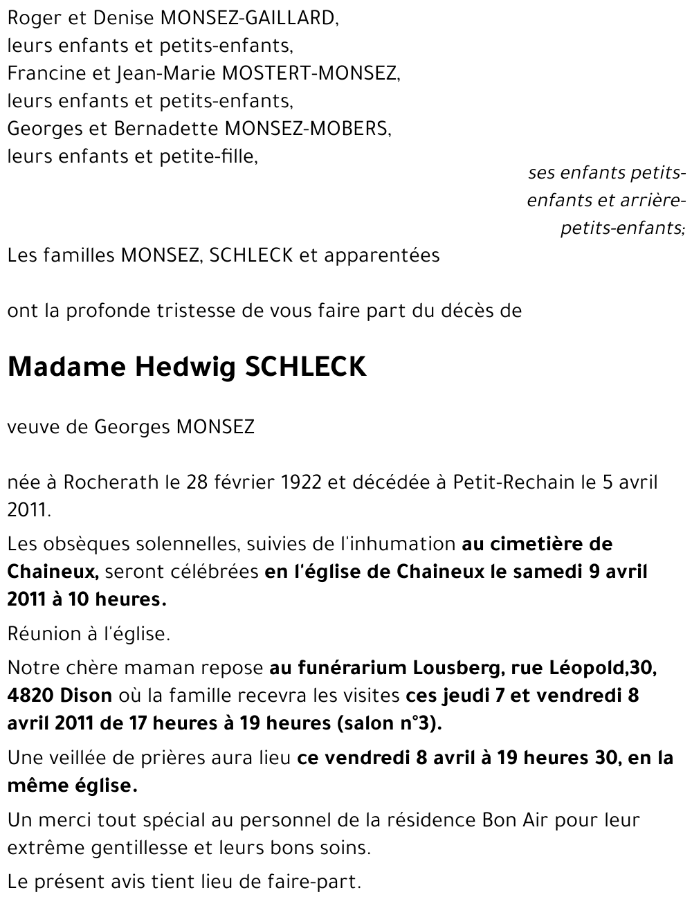 Hedwig SCHLECK