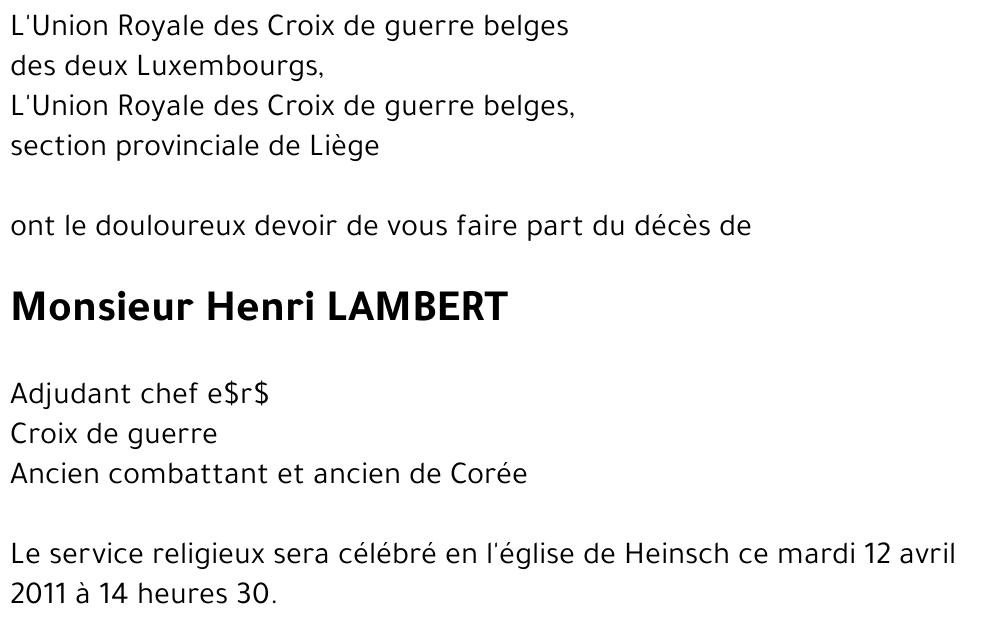 Henri LAMBERT