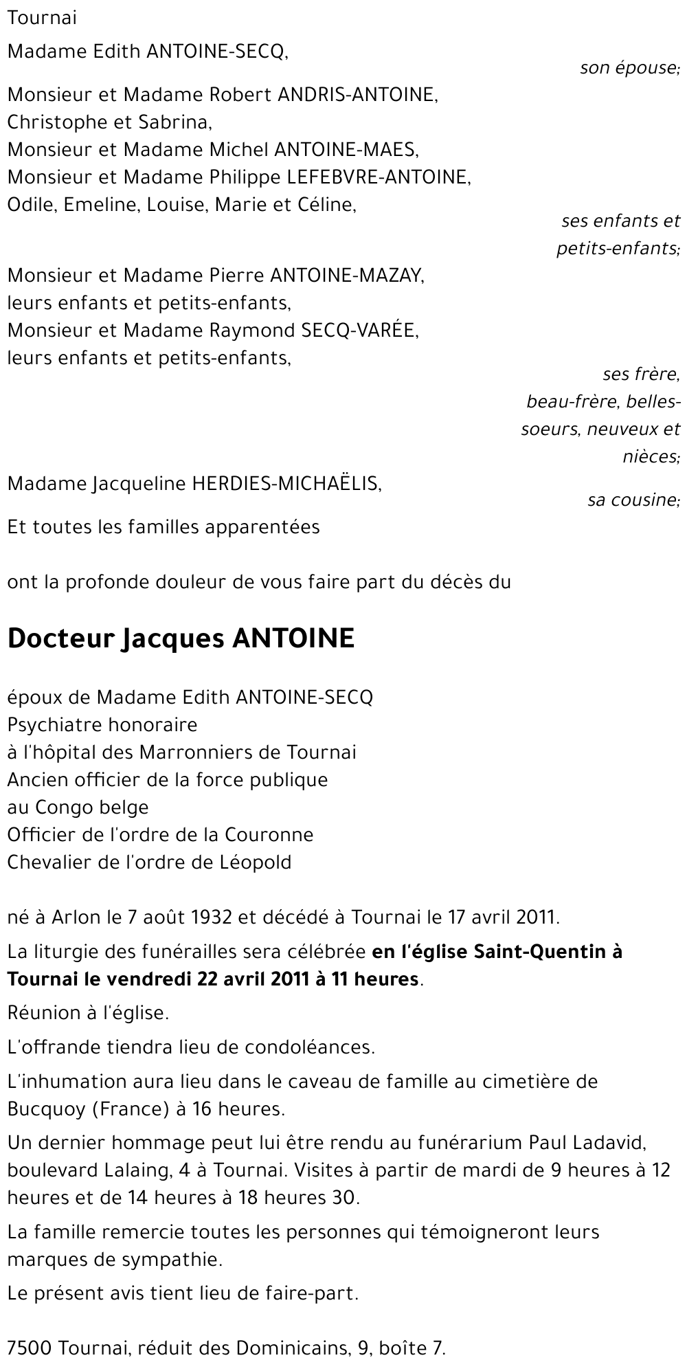 Jacques ANTOINE