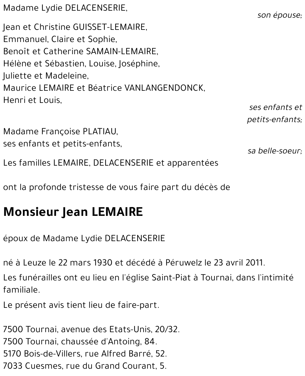 Jean LEMAIRE