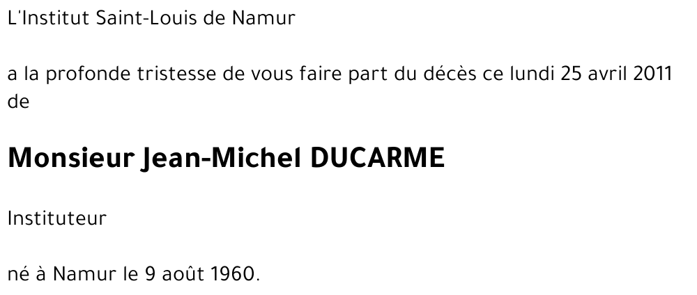 Jean-Michel DUCARME