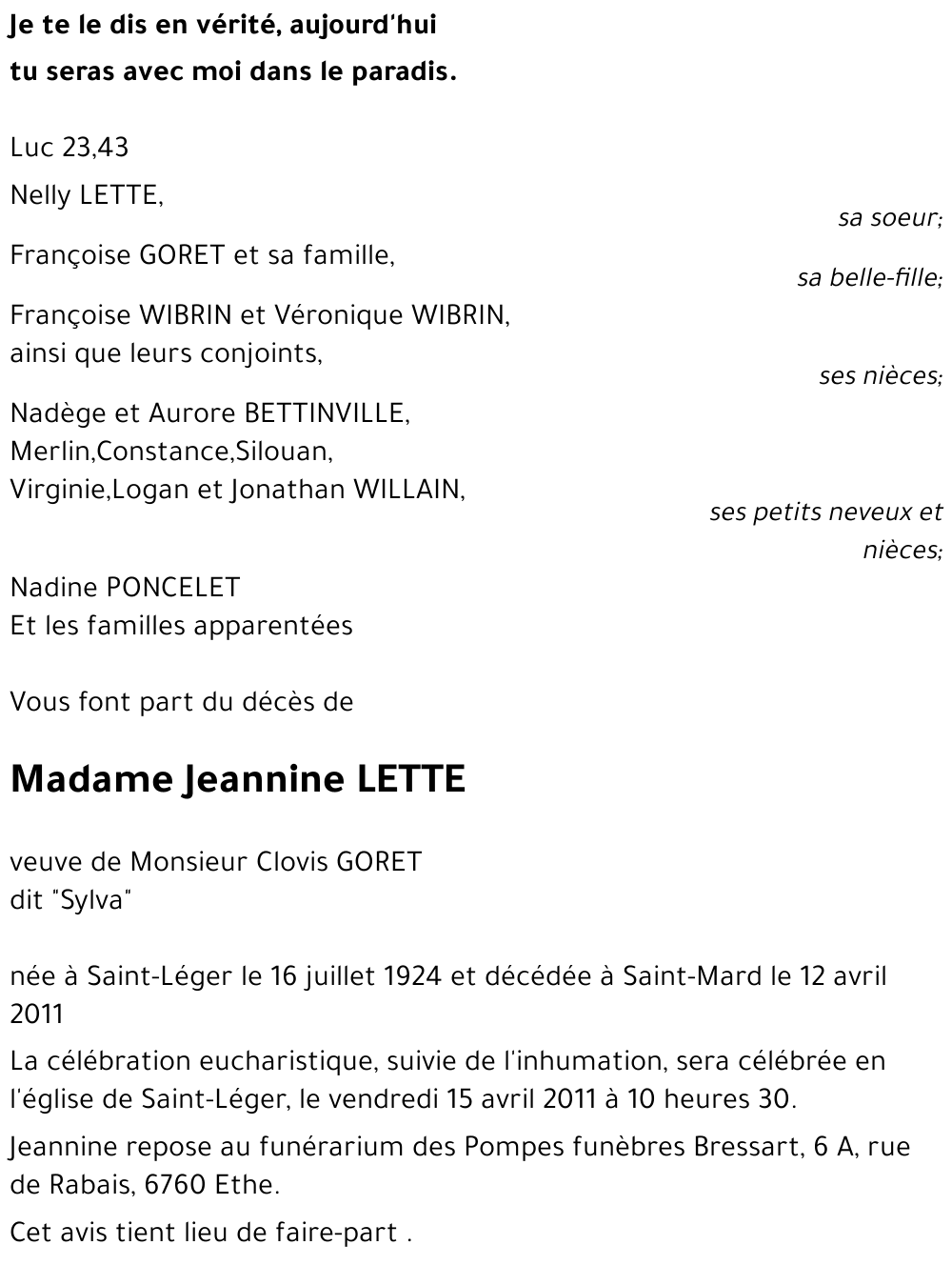 Jeannine LETTE