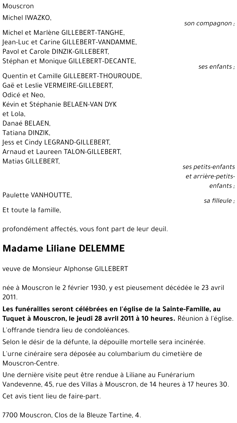 Liliane DELEMME