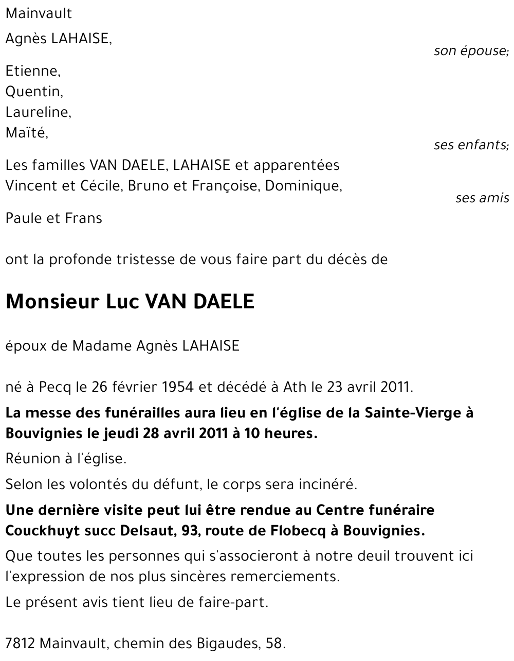 Luc VAN DAELE