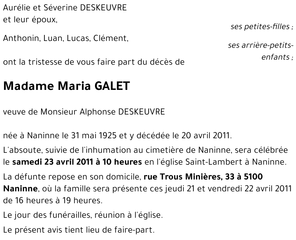 Maria GALET