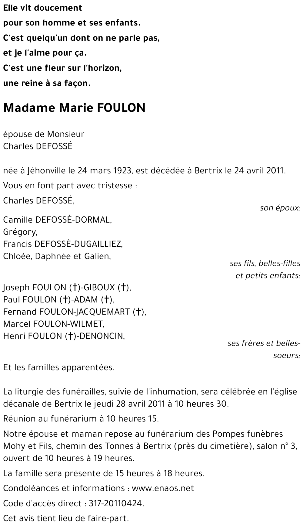 Marie FOULON