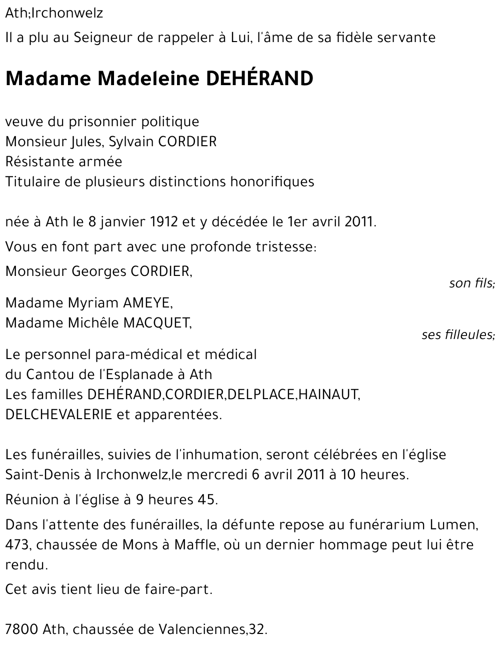 Maseleine Deherand