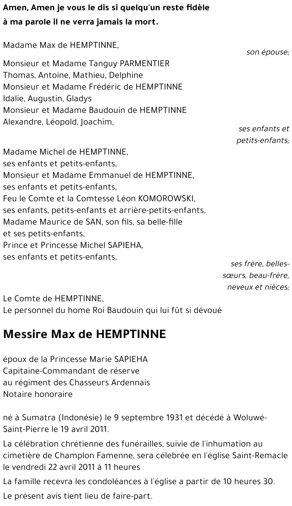 Max de HEMPTINNE