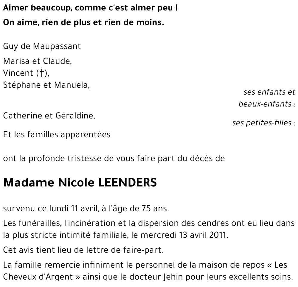 Nicole LEENDERS