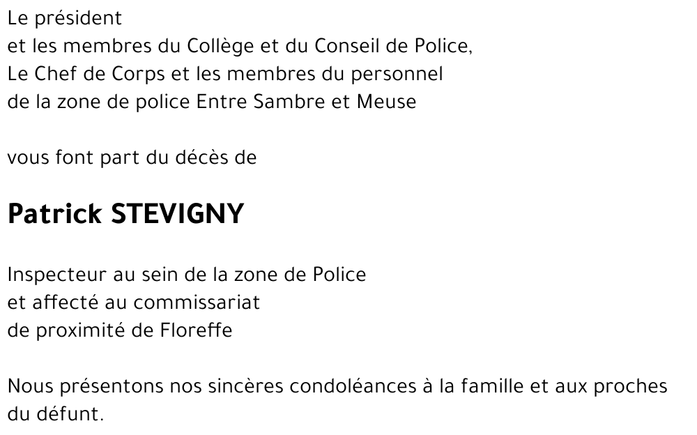 Patrick STEVIGNY