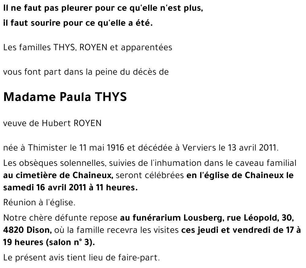 Paula THYS