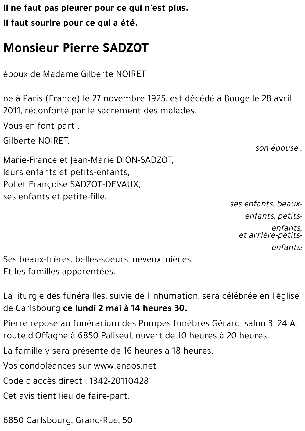 Pierre SADZOT