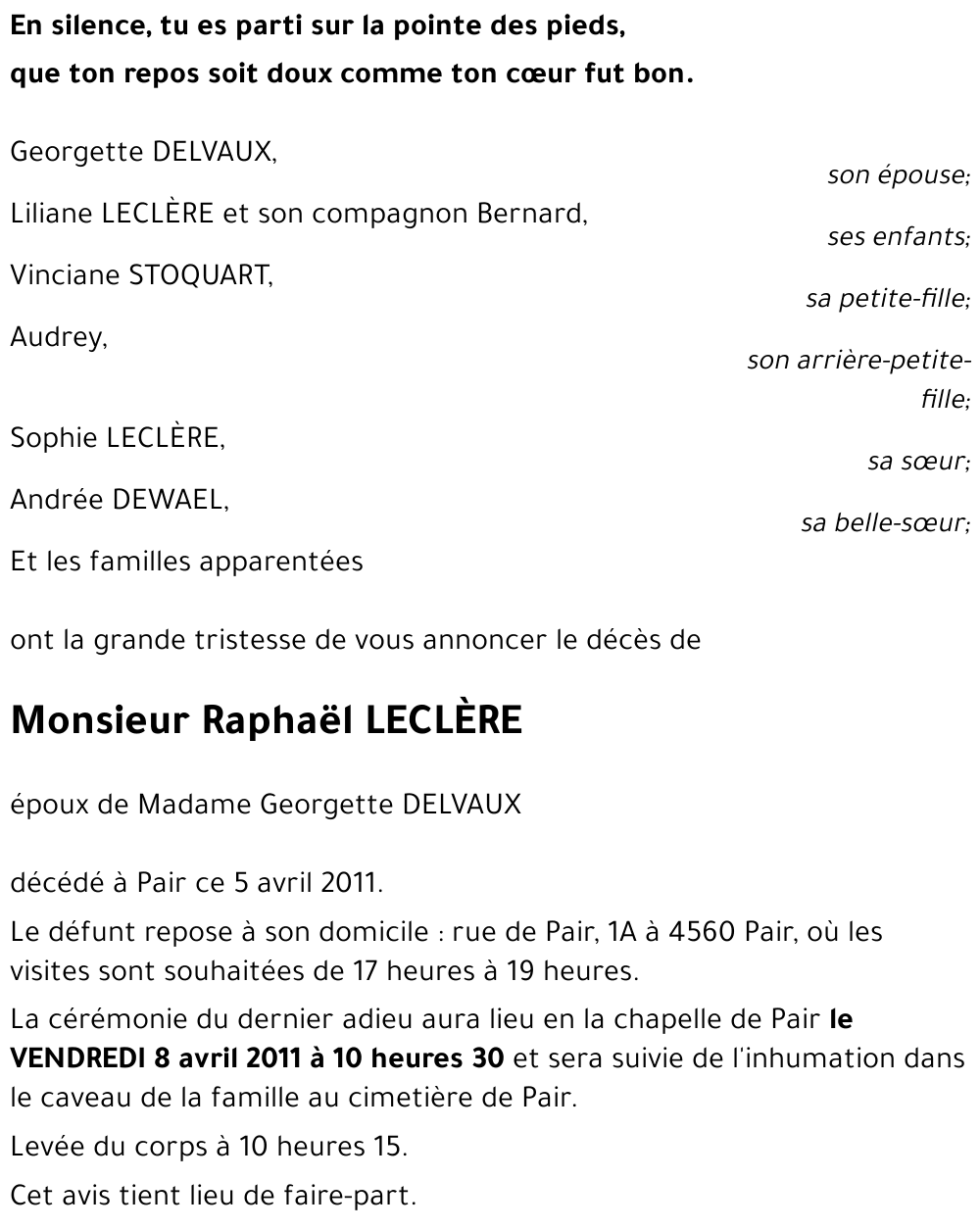 Raphaël LECLèRE