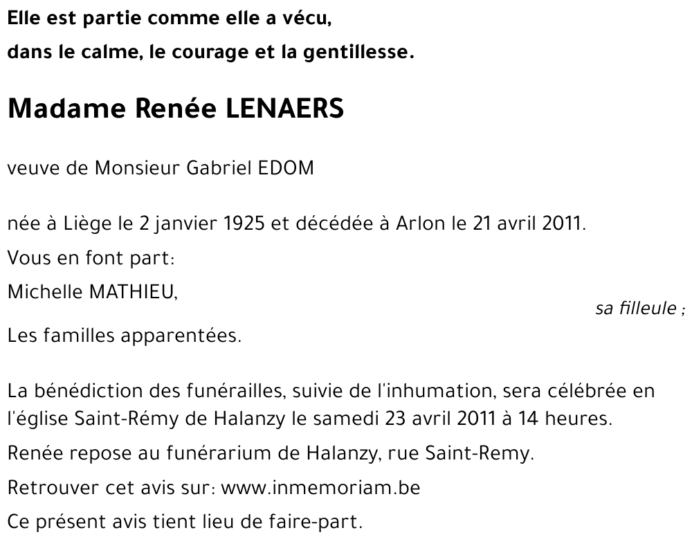 Renée LENAERS
