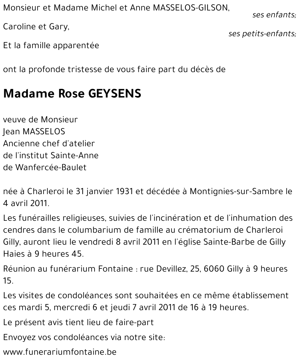 Rose GEYSENS
