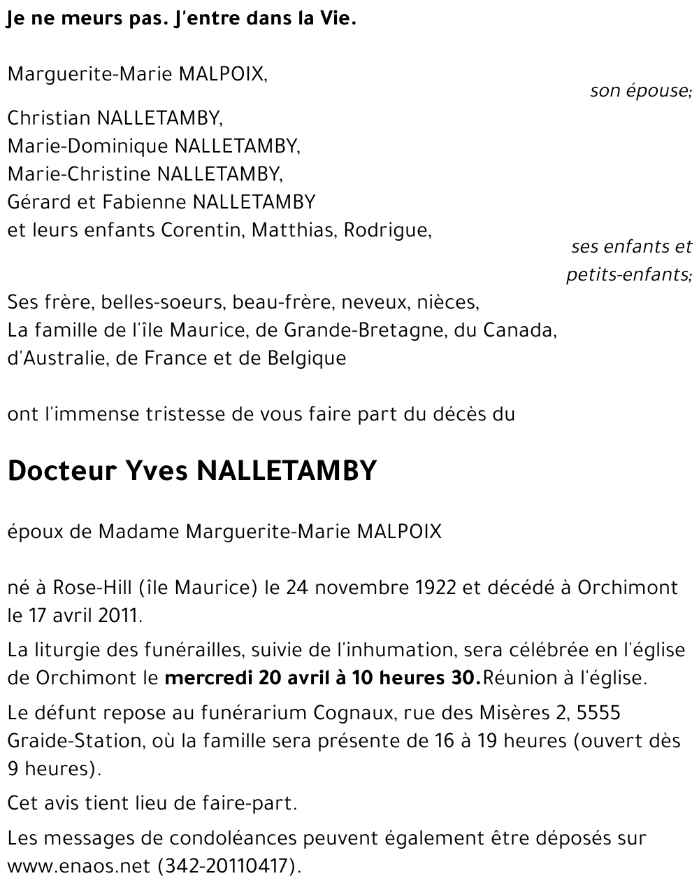 Yves NALLETAMBY