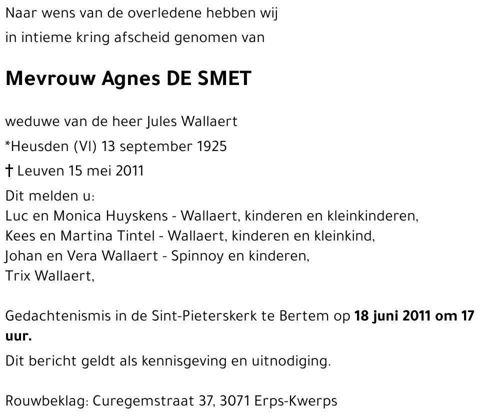 Agnes DE SMET
