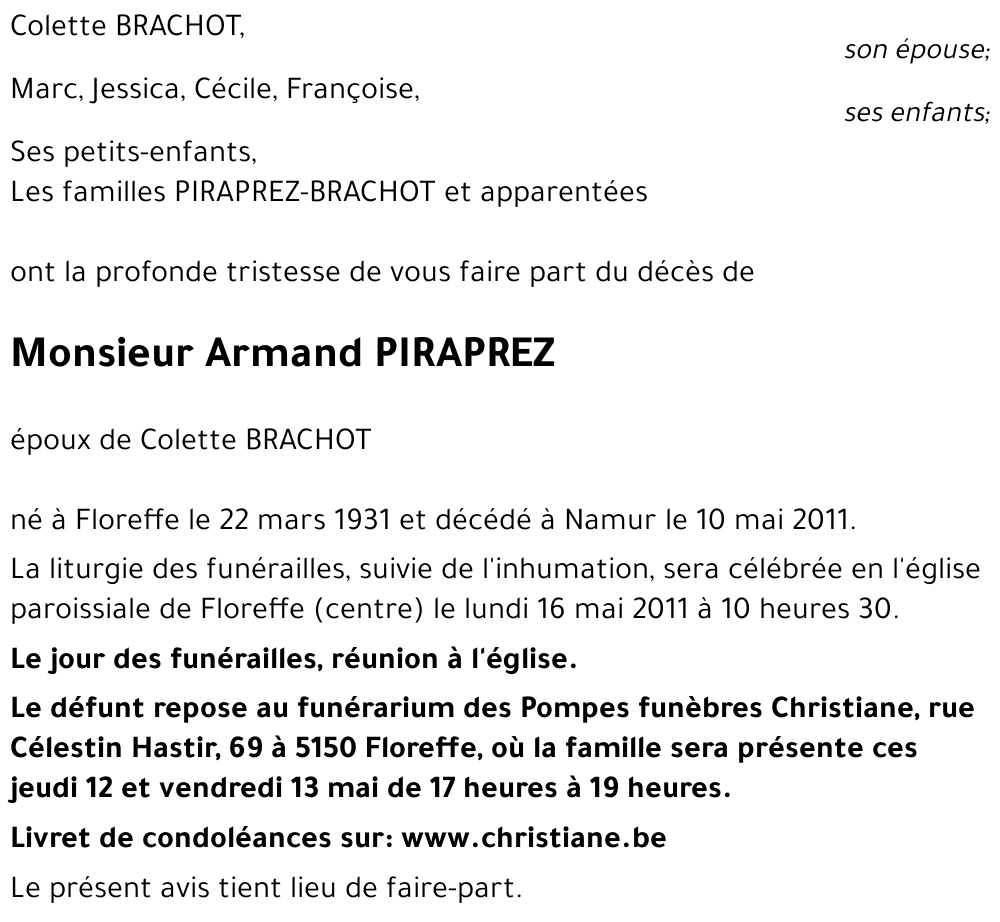 Armand PIRAPREZ