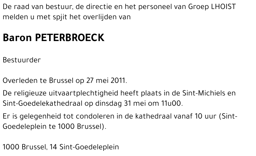 Baron Peterbroeck