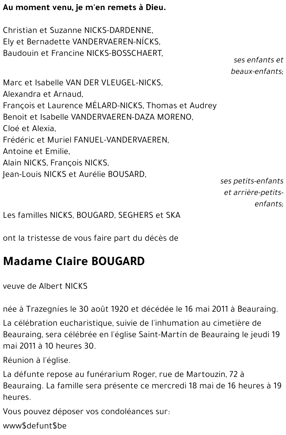 Claire BOUGARD