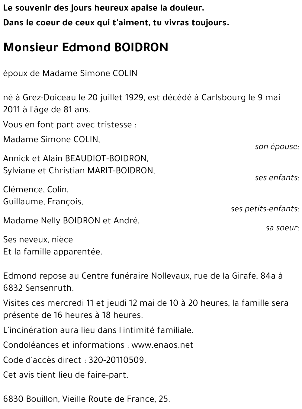 Edmond BOIDRON