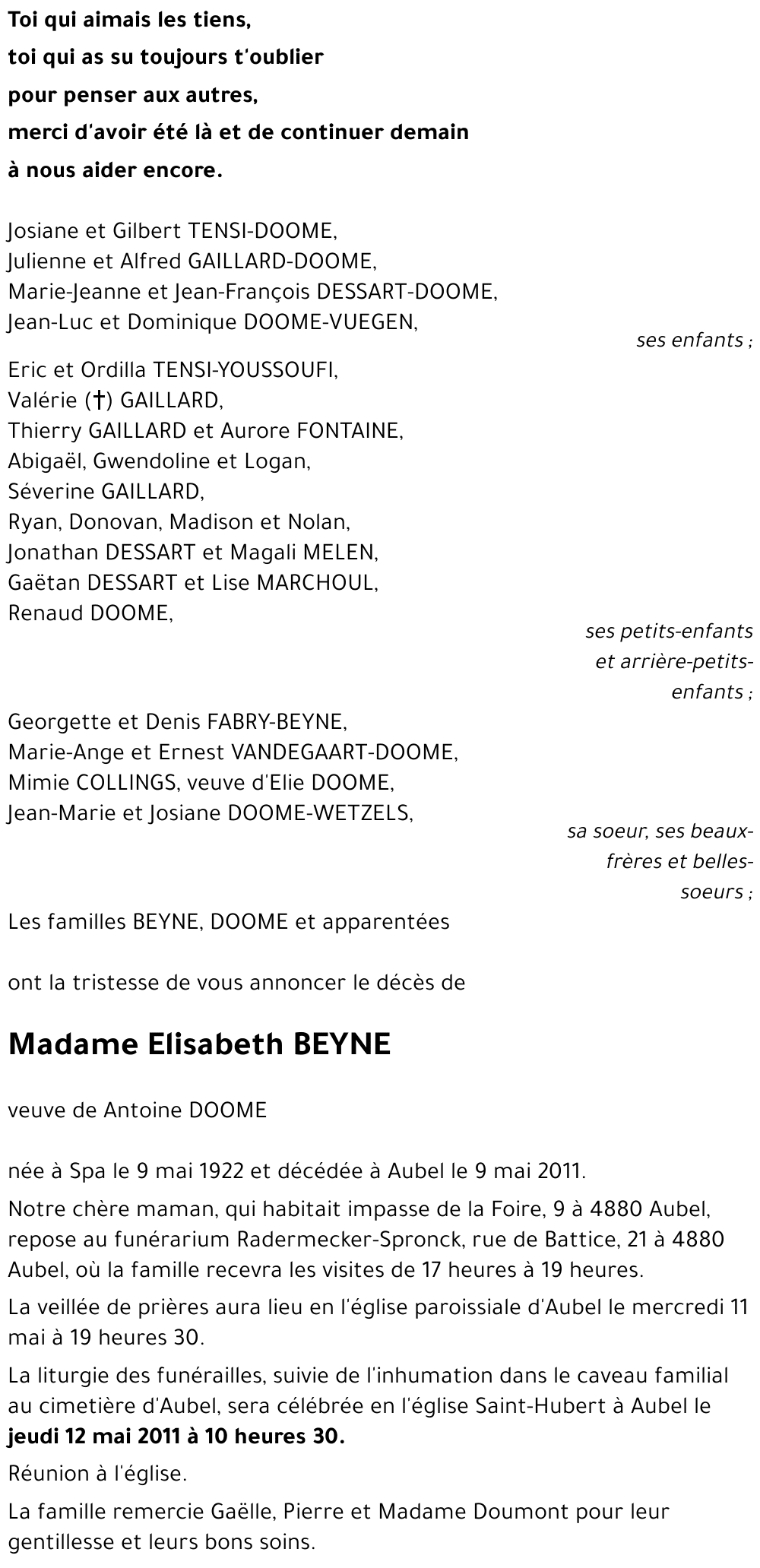 Elisabeth BEYNE