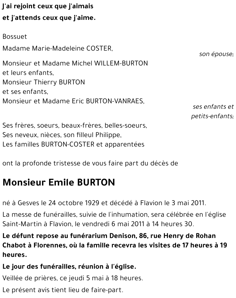 Emile BURTON