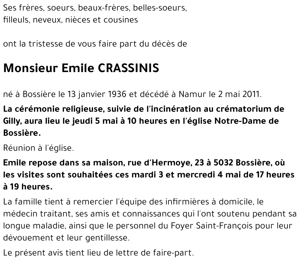 Emile CRASSINIS