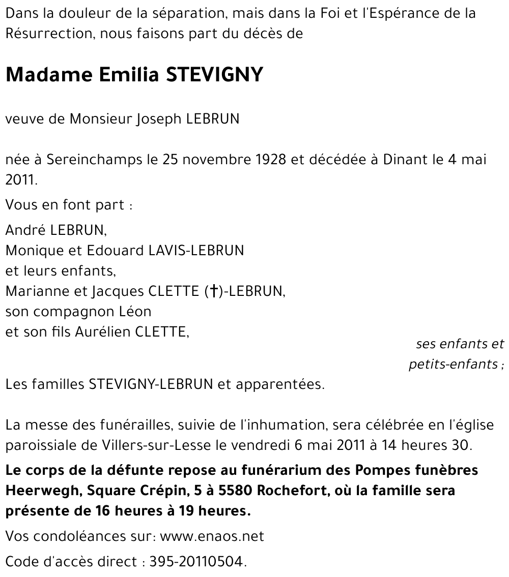 Emilia STEVIGNY