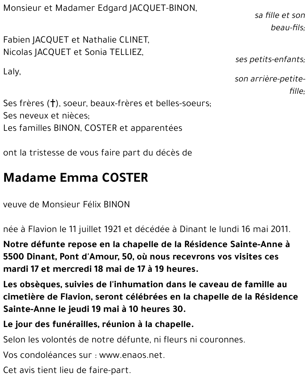 Emma COSTER