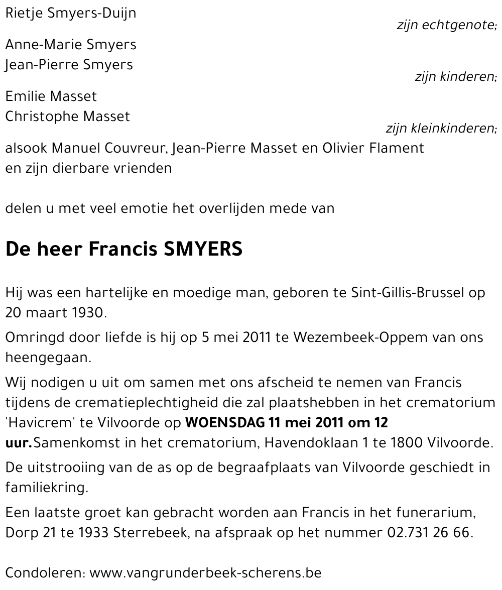 Francis SMYERS